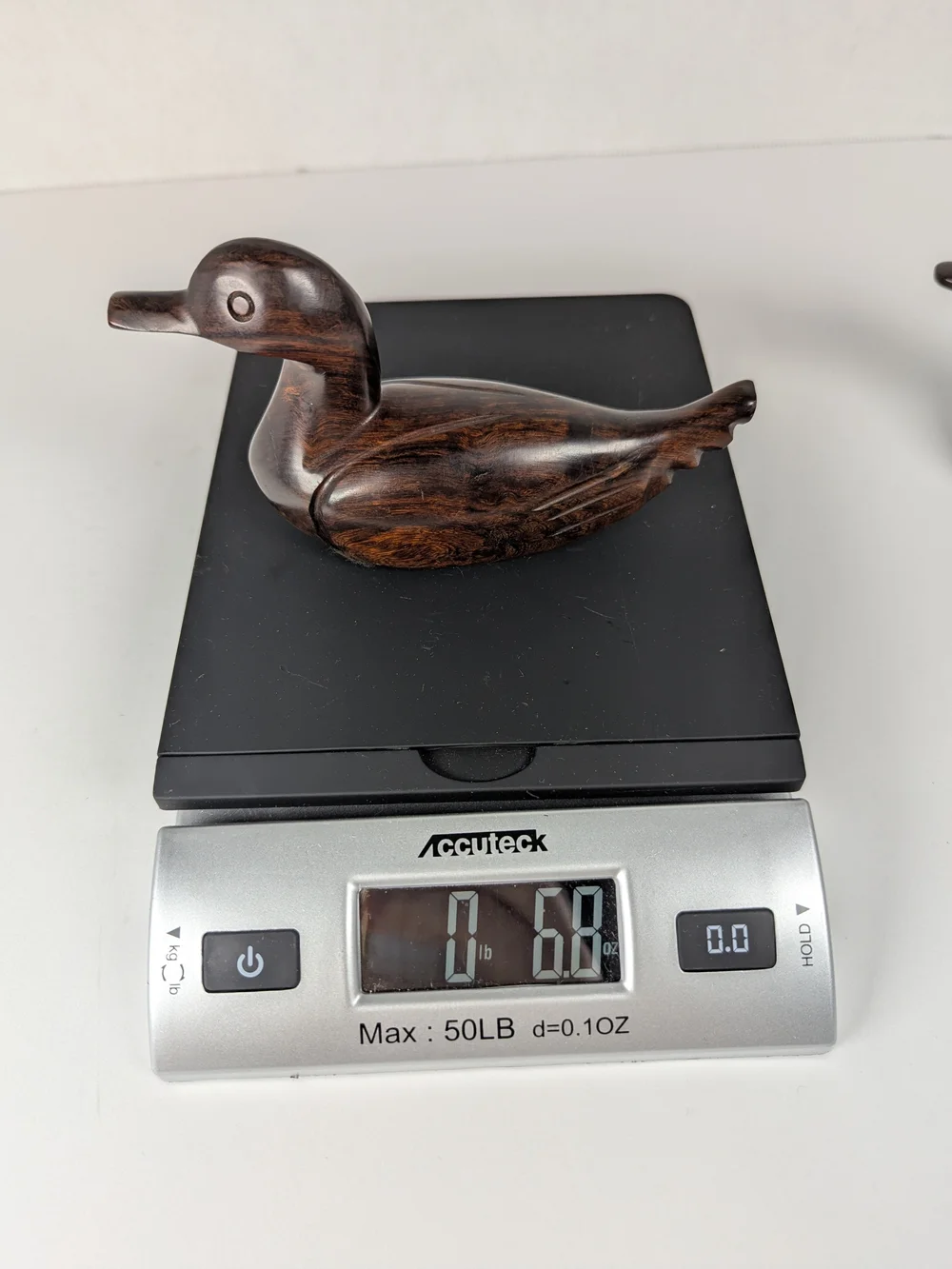 Vintage Set of 3 Carved Wooden Ducks Dark Hardwood Chinese 9